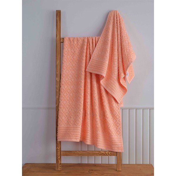 Oranžové froté bavlnené uteráky a osušky v súprave 2 ks Diamond – Mila Home