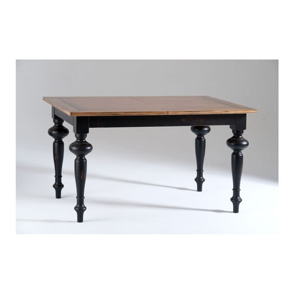 Čierny drevený rozkladací jedálenský stôl Castagnetti Adeline, 140 x 80 cm
