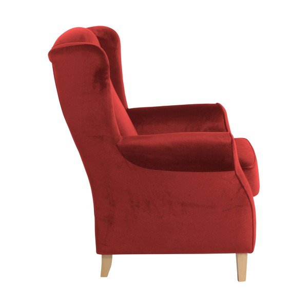 Tehlovočervené kreslo ušiak Max Winzer Lorris Velour Brick-image-3