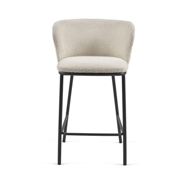 Biela barová stolička (výška sedadla 65 cm) Ciselia – Kave Home-image-2