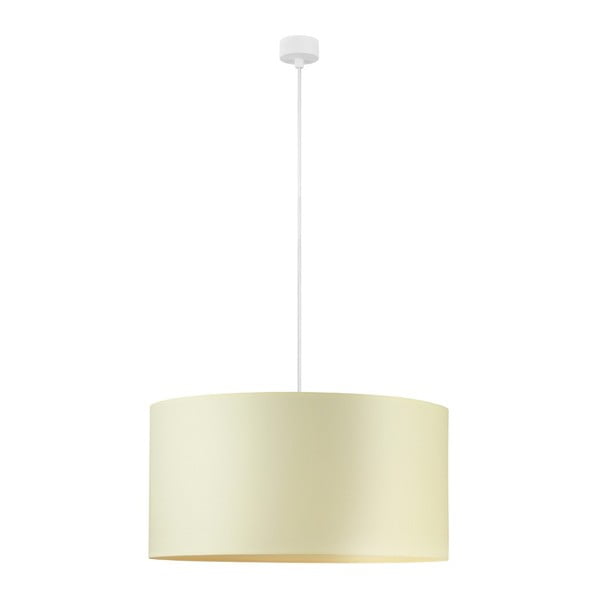 Krémové stropné svietidlo s bielym káblom Sotto Luce Mika, ∅ 50 cm
