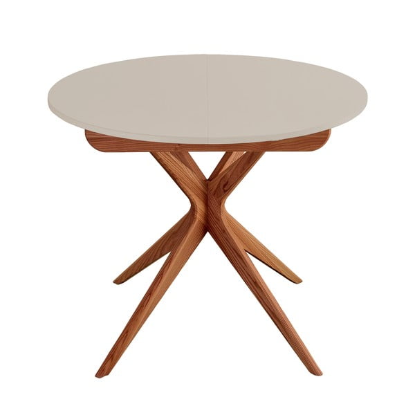 Okrúhly rozkladací jedálenský stôl s prídavnou doskou ø 90 cm Jubi – Ragaba