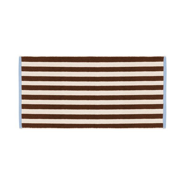 Hnedá/krémovobiela froté bavlnená osuška 70x140 cm Gobo – noo.ma-image-2