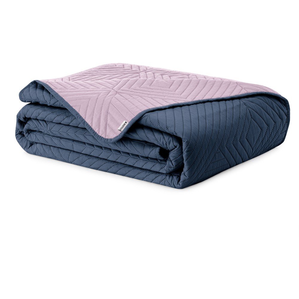 E-shop Ružový/tmavosivý prešívaný pléd z mikrovlákna 220x240 cm Softa – Restilo