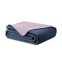 Ružový/tmavosivý prešívaný pléd z mikrovlákna 240x260 cm Softa – Restilo