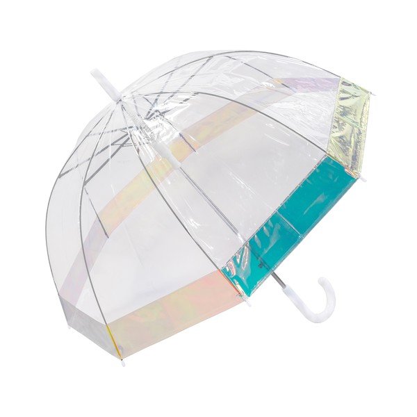 Dámsky transparentný tyčový dáždnik Ambiance Iridiscent, ⌀ 85 cm-image-3