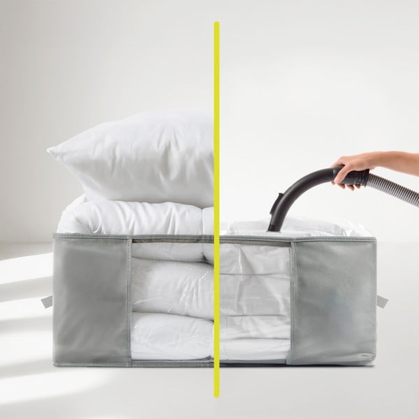 Vákuový plastový úložný box na oblečenie 60x45x25 cm – Homéa