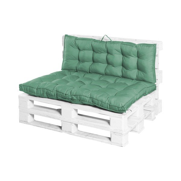 Sada 2 mentolovozelených vonkajších matracov Ego Dekor Pallet, 80 x 120 x 8 cm a 40 x 120 x 8 cm