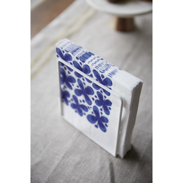 Biely stojan na obrúsky s bukovým drevom Yamazaki Tosca-image-1