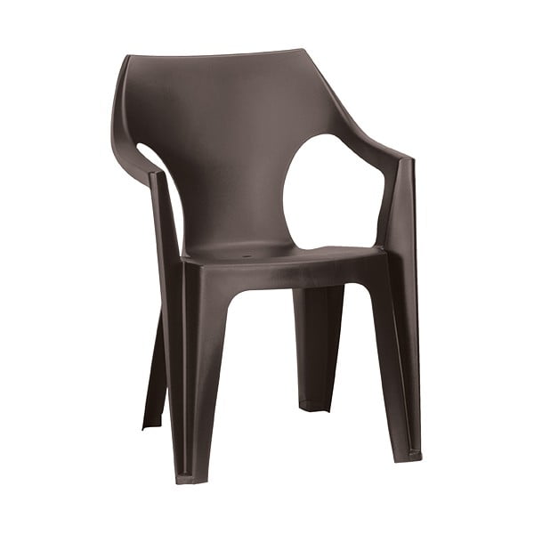 Hnedá plastová záhradná stolička Dante – Keter