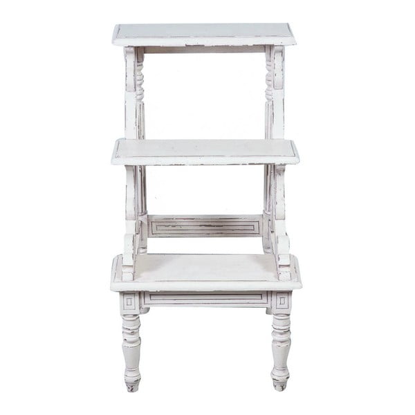 Biele schodíky / stolička z mahagónového dreva Biscottini