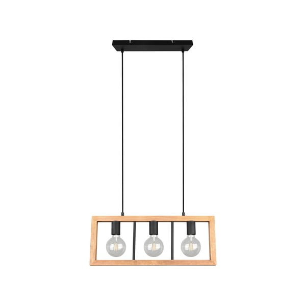 Závesné svietidlo v čierno-prírodnej farbe Agra – Trio