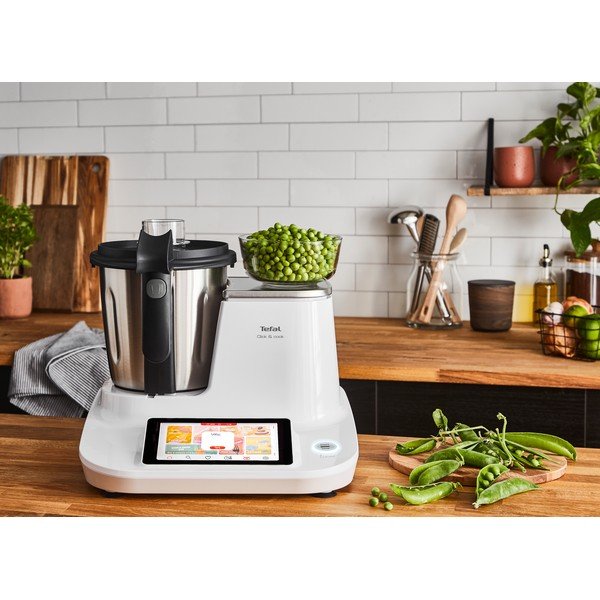 Kuchynský robot v bielo-striebornej farbe Click and Cook - Tefal-image-4