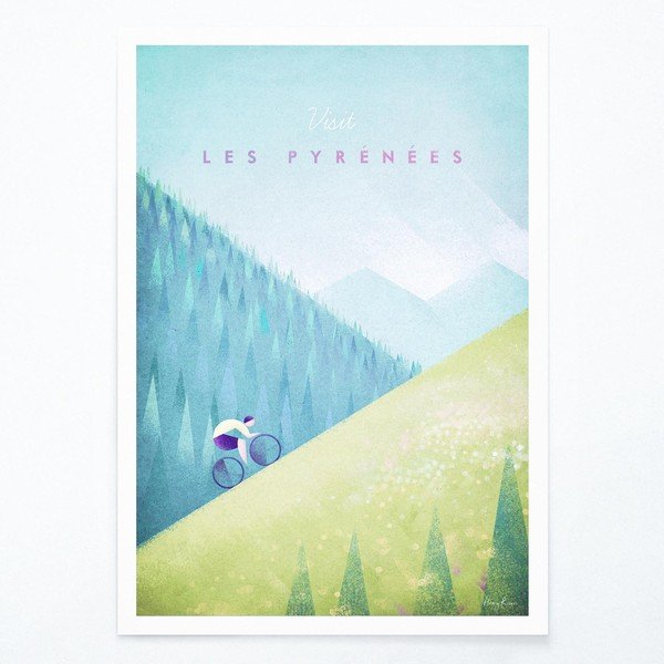 Plagát Travelposter Les Pyrenees, A2