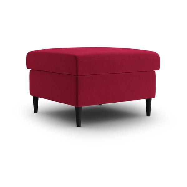 Červená zamatová podnožka Kyoto – Cosmopolitan Design-image-1