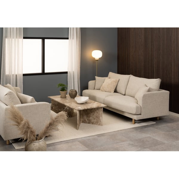 Béžový mramorový konferenčný stolík 70x140 cm Vega – Actona-image-3