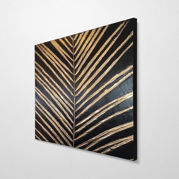 Ručne maľovaný obraz 70x70 cm Palm Leaf – Wallity-image-4