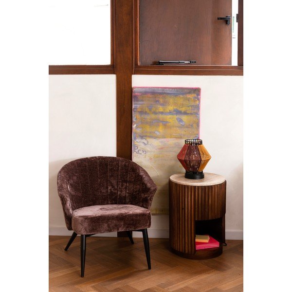 Fialové kreslo Georgia – Dutchbone-image-1