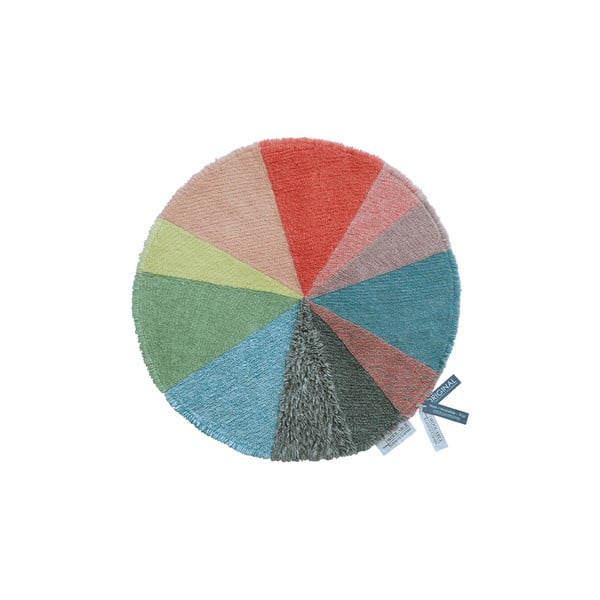 Prateľný ručne tkaný vlnený detský koberec ø120 cm Pie Chart – Lorena Canals