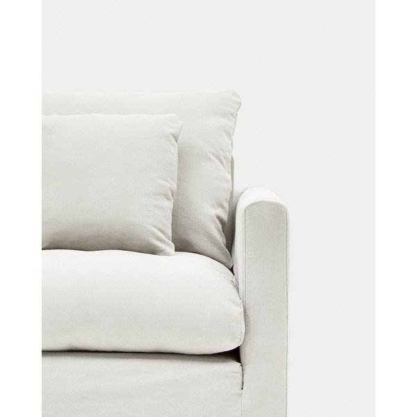 Biely poťah na kreslo 92 cm Nora – Kave Home-image-3