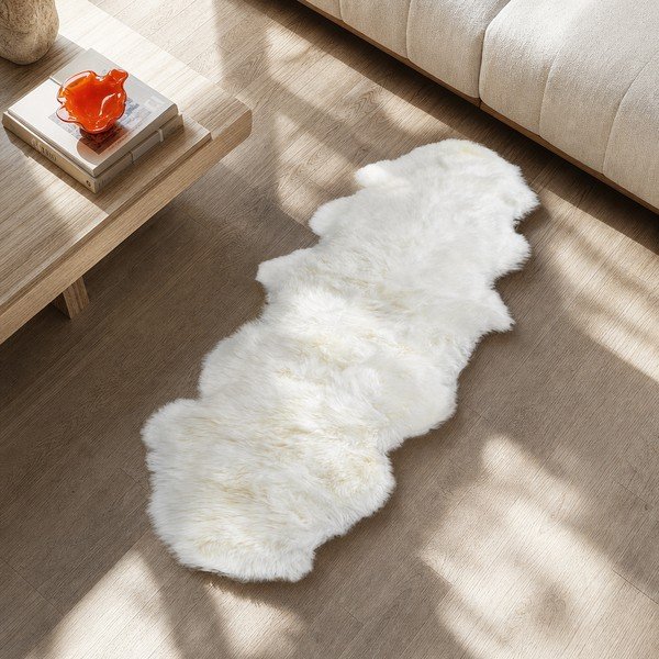 Biela ovčia kožušina Native Natural Double, 60 x 240 cm-image-2