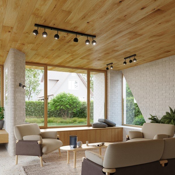 Čierne bodové svietidlo 25x25 cm Ollo – Sollux-image-1