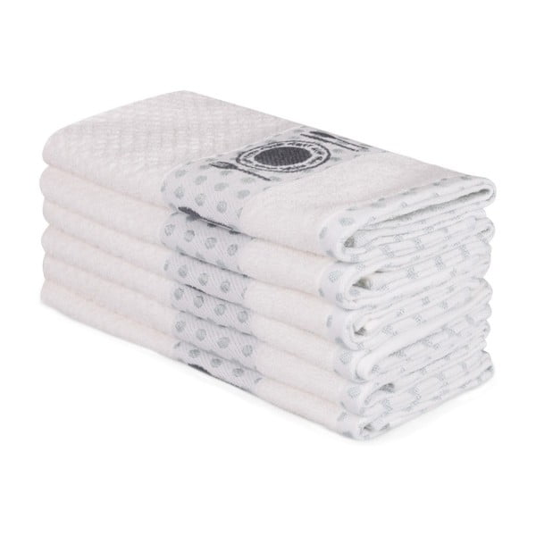 Sada 6 béžových bavlnených uterákov Beyaz Carrie, 30 × 50 cm