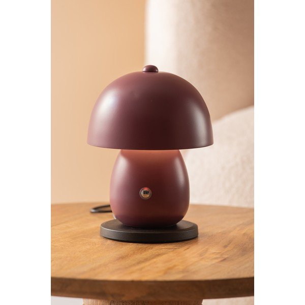LED stolová lampa ružovofialová s kovovým tienidlom (výška 18 cm) Mono LED – Leitmotiv-image-1