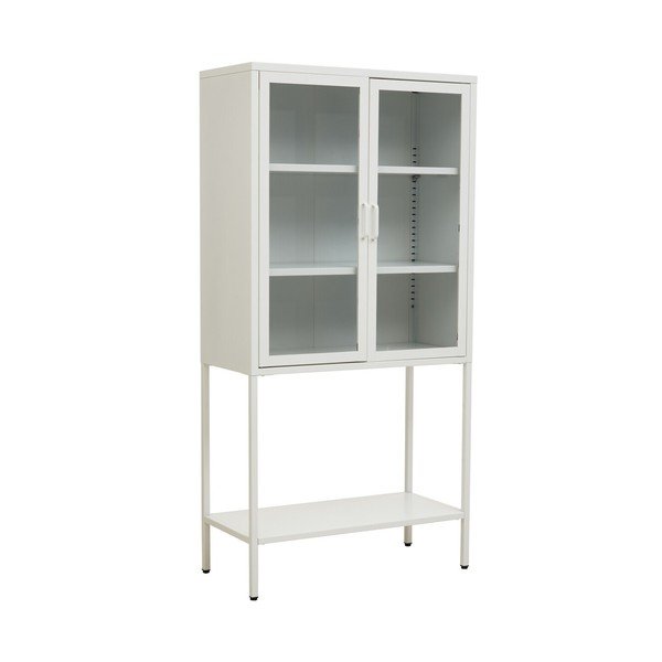 Biela oceľová vitrína 75x150x35 cm Acier – Premier Housewares