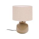 Béžová keramická stolová lampa s textilným tienidlom (výška 40 cm) Tay – Kave Home