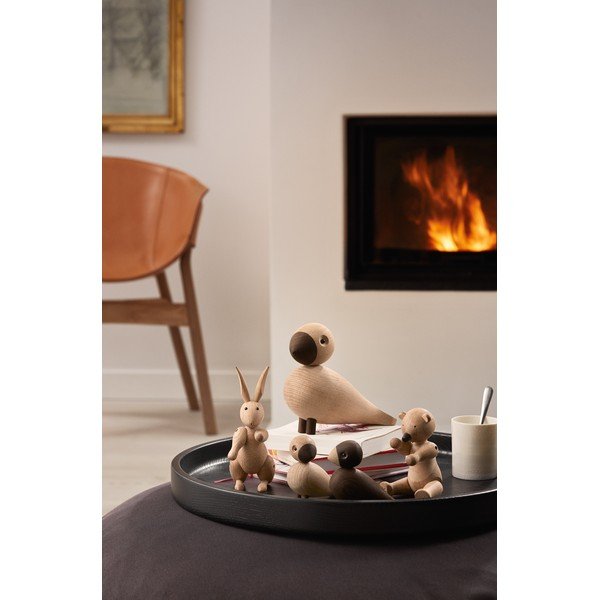 Soška z masívneho dubového dreva Kay Bojesen Denmark Songbird Alfred-image-3