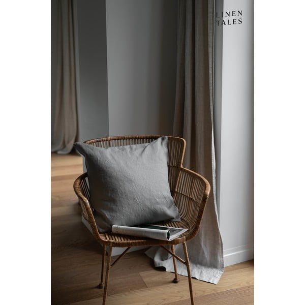 Ľanová obliečka na vankúš 50x50 cm Khaki – Linen Tales-image-1