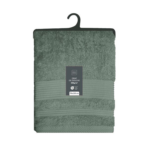 Šalviová zelená froté bavlnená osuška 70x130 cm Tendresse – douceur d'intérieur-image-4