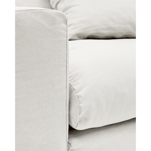 Biele ľanové kreslo Nora – Kave Home-image-4