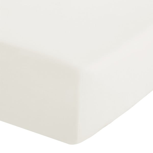 Krémová napínacia perkálová plachta 135x190 cm Easy Iron Percale – Catherine Lansfield