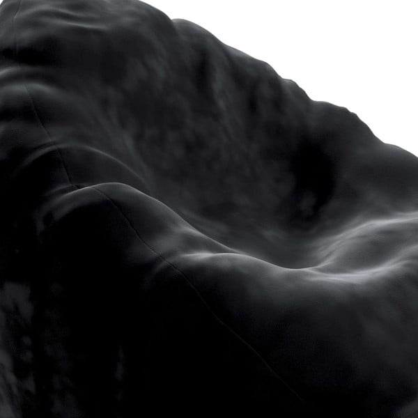 Čierny sedací vak Posh Velvet - Yellow Tipi-image-1