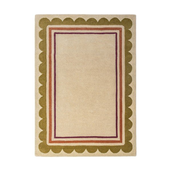 Ručne tkaný vlnený koberec v prírodnej farbe 120x170 cm Lois – Flair Rugs