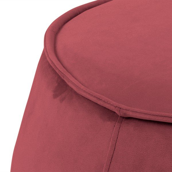 Korálovoružový zamatový puf Actona Mie, ⌀ 60 cm-image-4