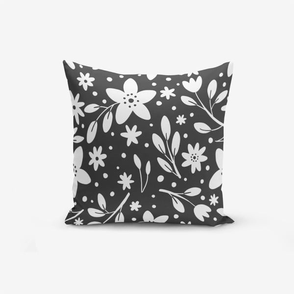 Obliečka na vankúš s prímesou bavlny Minimalist Cushion Covers Fume Background Flower Modern, 45 × 45 cm