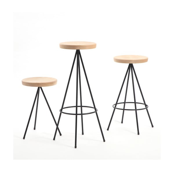 Barová stolička Mobles 114 Nuta Beech, výška 45 cm-image-2