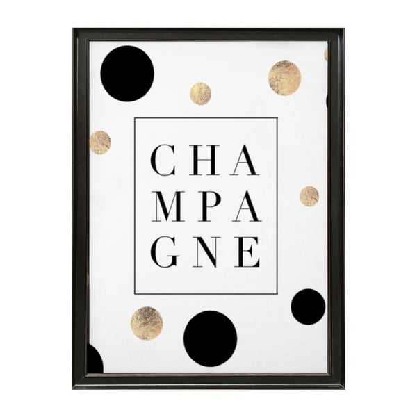Plagát v ráme Deluxe Champagne, 70 x 50 cm
