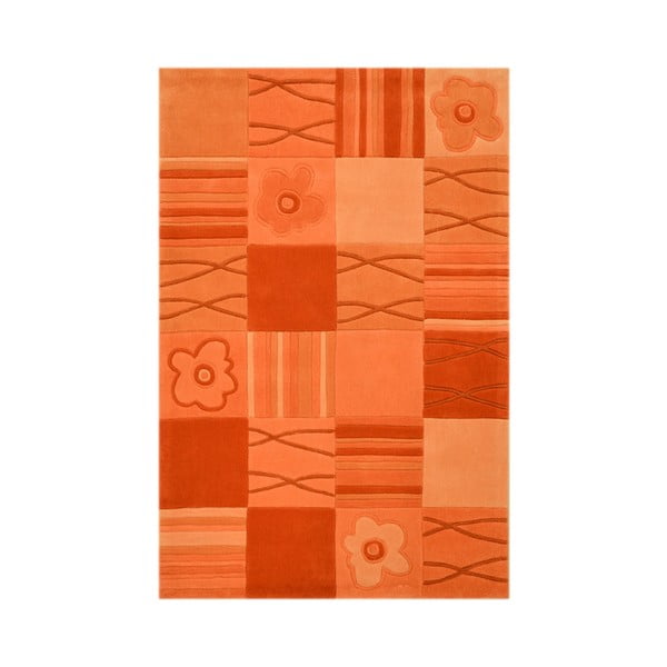 Ručne tkaný koberec Calypso, 70x140 cm, oranžový