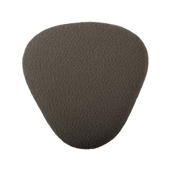 Sivý/hnedý taburet z textílie buklé Ada – Leitmotiv-image-3