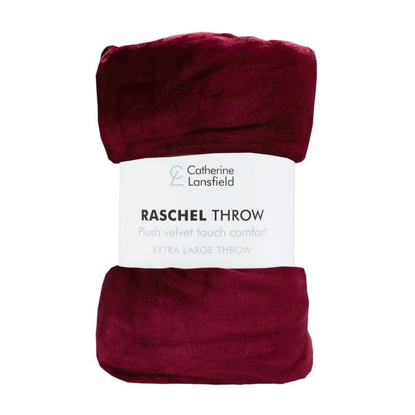 Červená prikrývka 200x240 cm Raschel - Catherine Lansfield-image-4