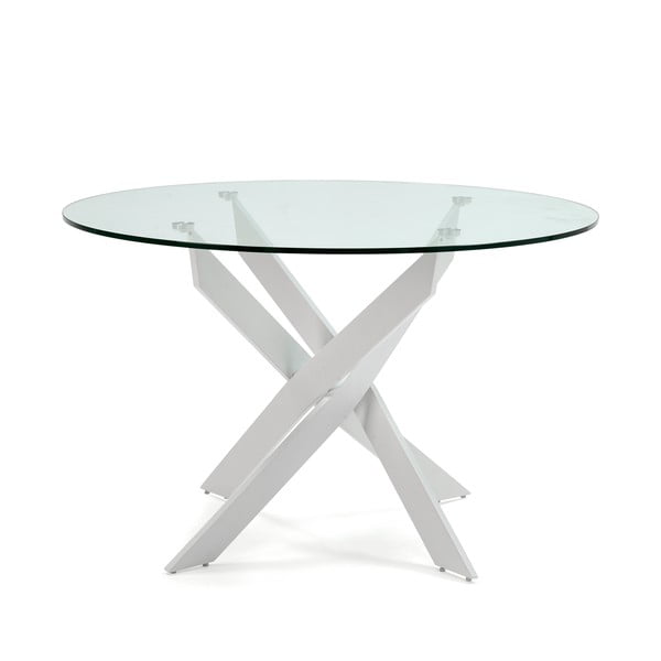 Okrúhly jedálenský stôl so sklenenou doskou 120x120 cm Ruth - Marckeric-image-2