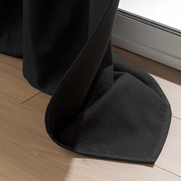 Čierny termo záves z mikrovlákna 135x260 cm Micropolar – douceur d'intérieur-image-3
