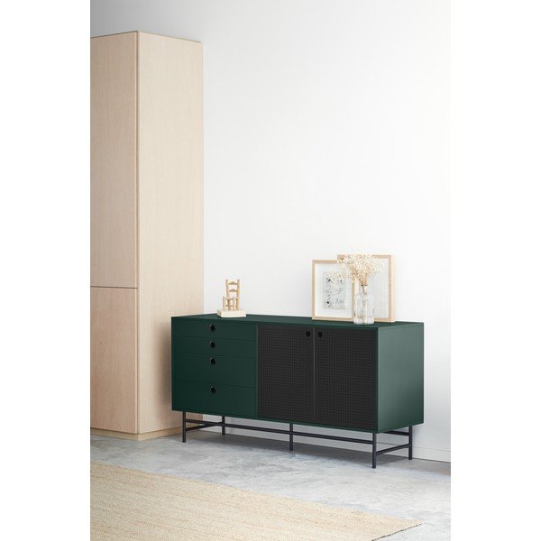 Čierno-zelená komoda Teulat Punto, šírka 150 cm-image-1