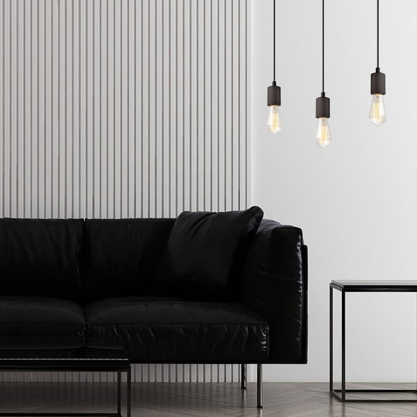 Čierne závesné svietidlo Leon – LAMKUR-image-3