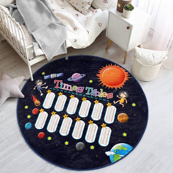 Čierny detský koberec ø 80 cm Comfort – Mila Home-image-1