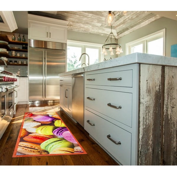 Vysokoodolný kuchynský koberec Macarons, 60x220 cm-image-1